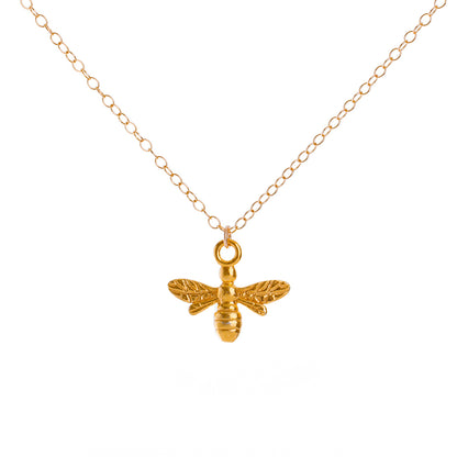 Minimalist Gold Bee Necklace