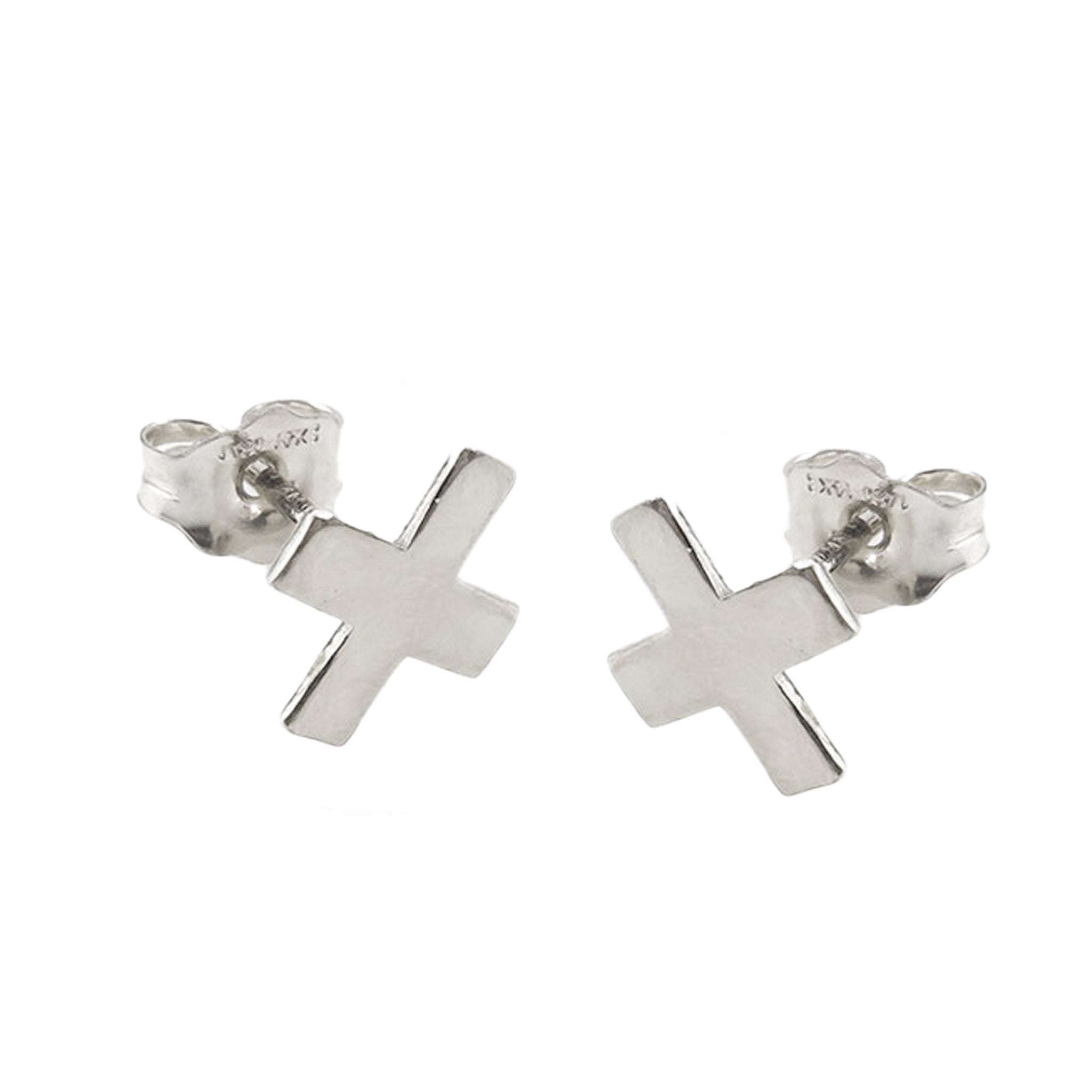 Silver Cross Earrings