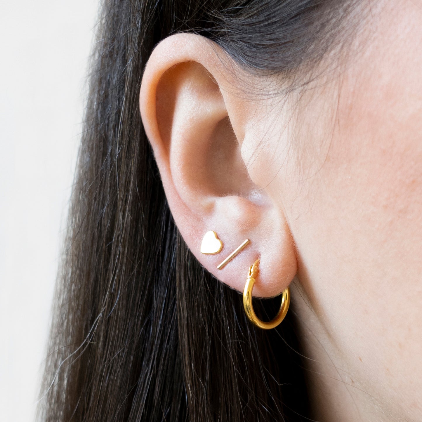 Minimal Gold Bar Stud Earrings