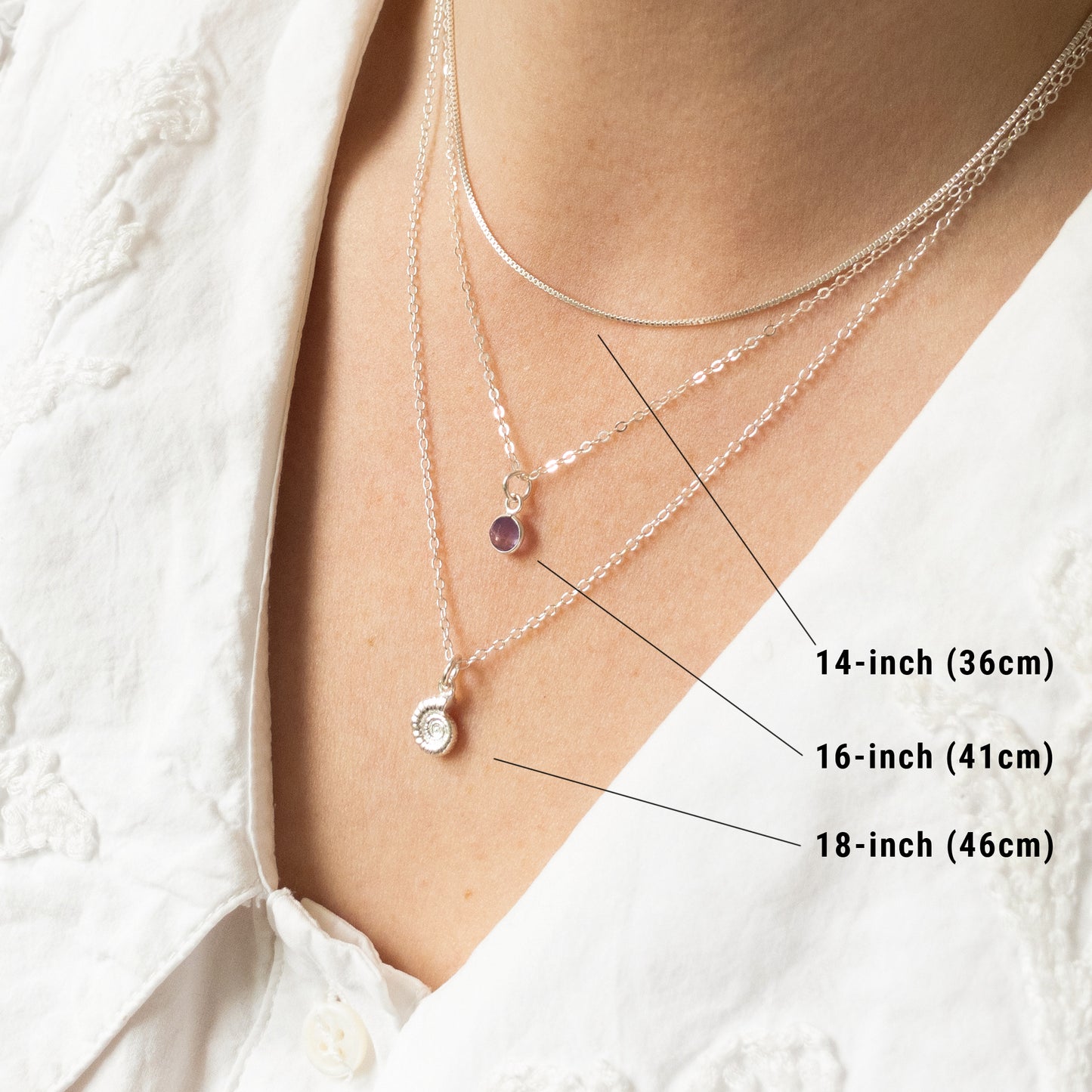 Silver Topaz Teardrop Necklace