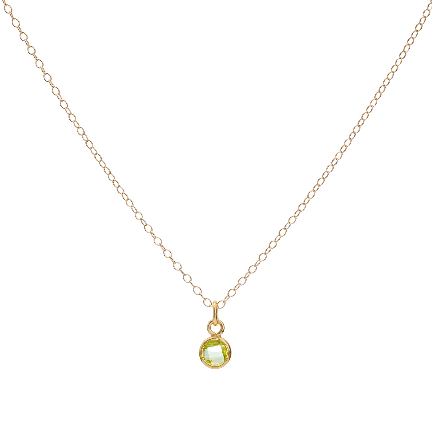 Gold Peridot Necklace