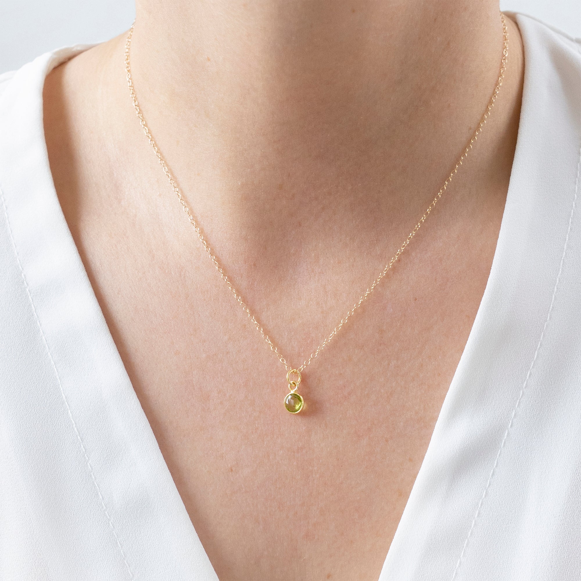 Gold Peridot Necklace