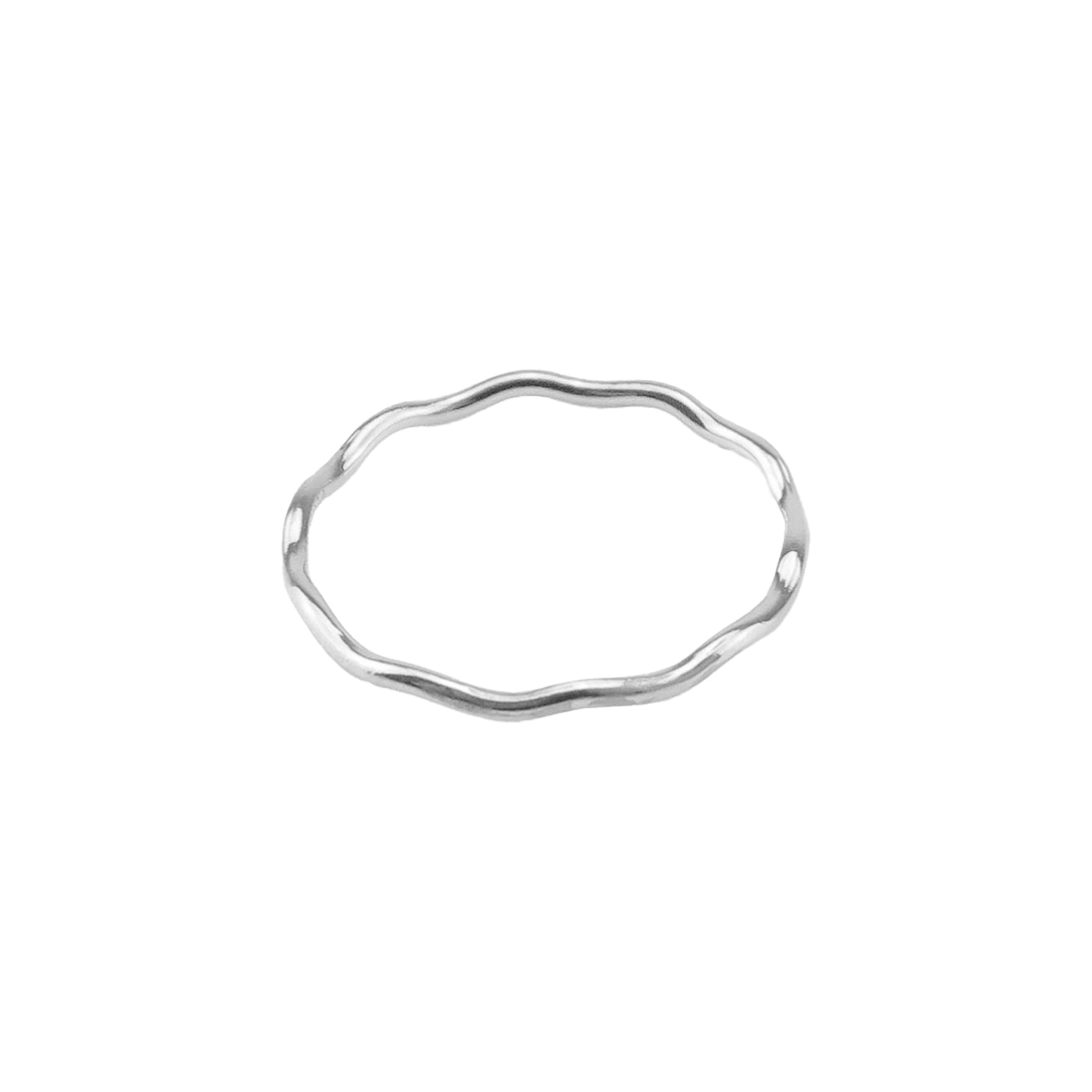 Silver Wave Stacking Ring