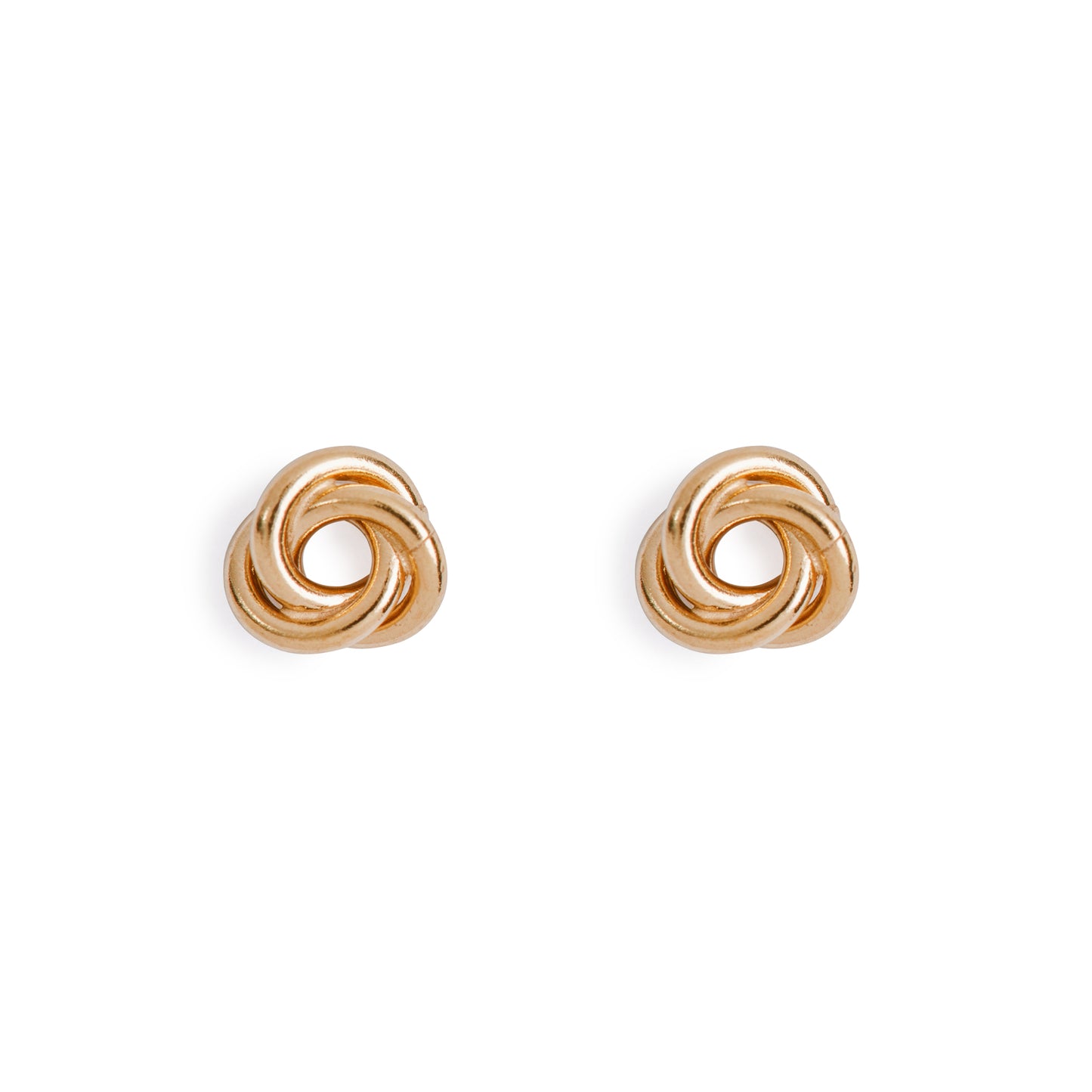 Minimal Gold Knot Earrings Handmade Birmingham