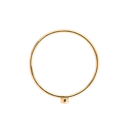Minimal Gold CZ Diamond Ring