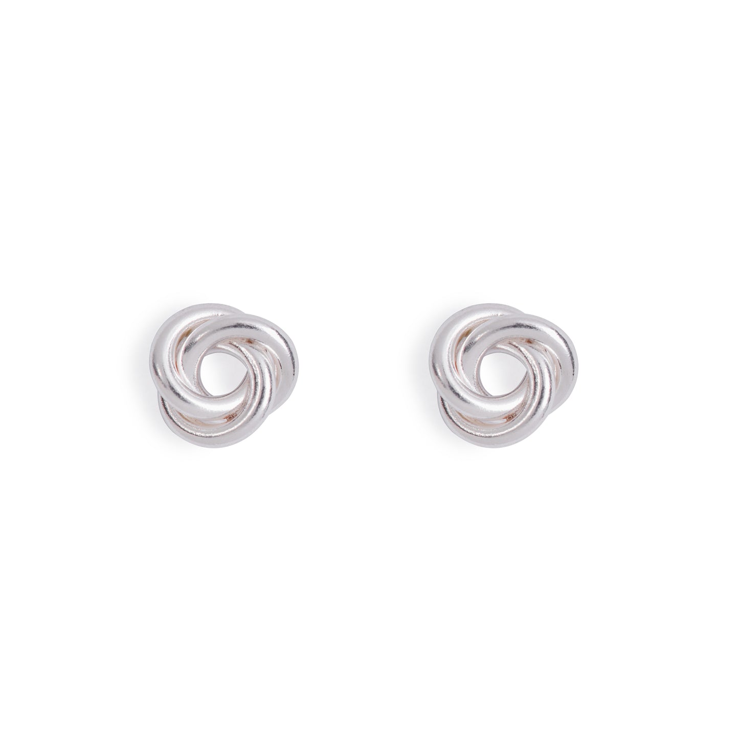 Minimal Silver Knot Earrings Handmade Birmingham