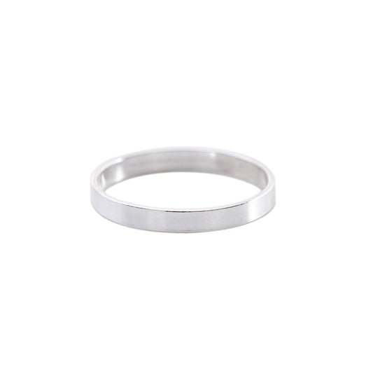 Minimal Silver Unisex Band Ring