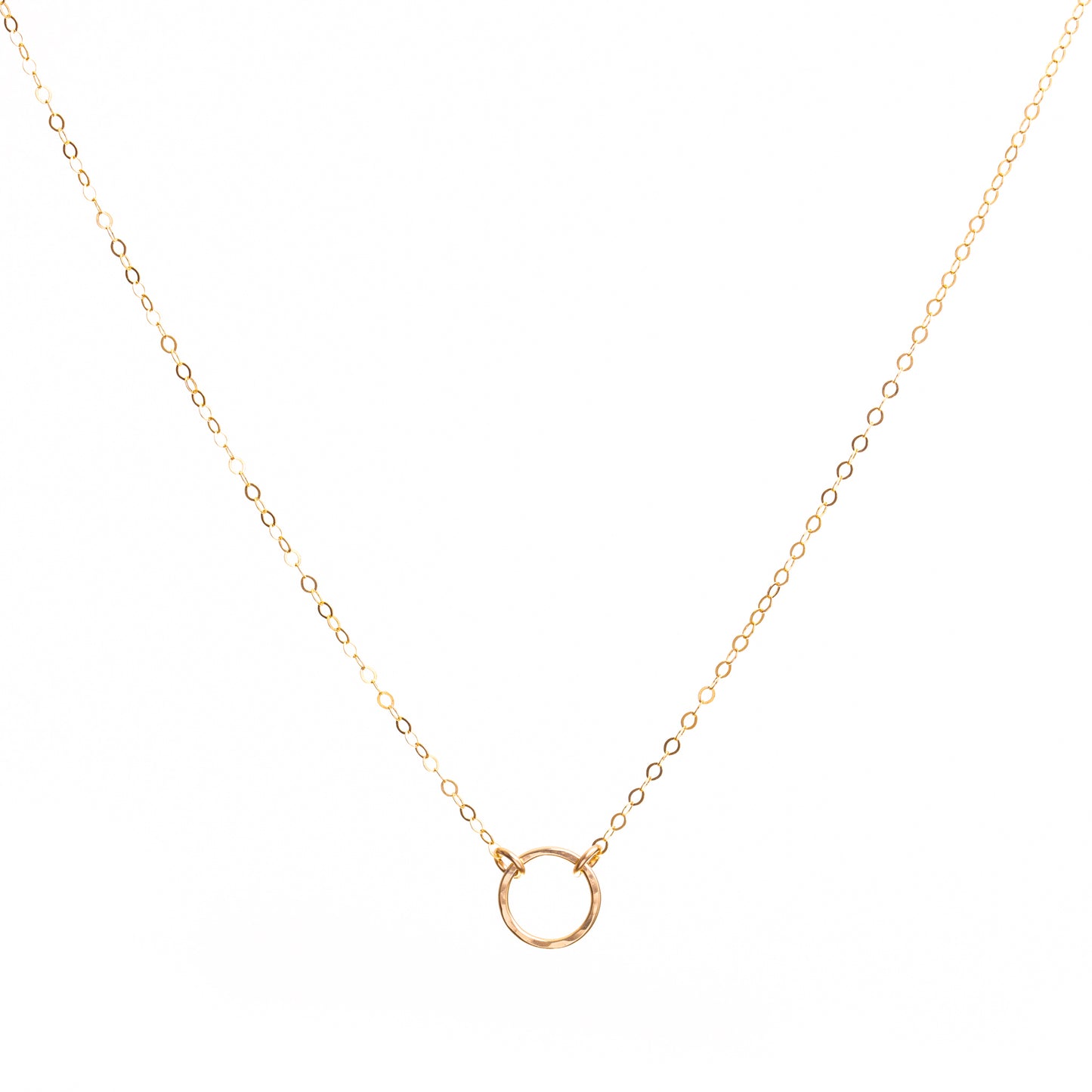 Minimal Gold Circle Necklace