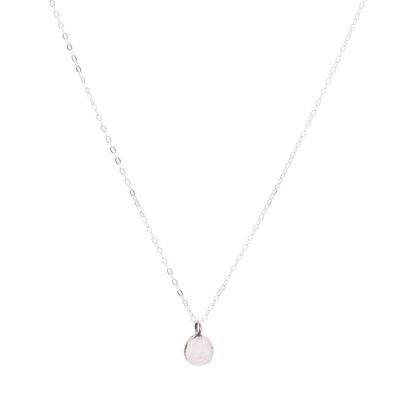 Minimal Silver Coin Necklace