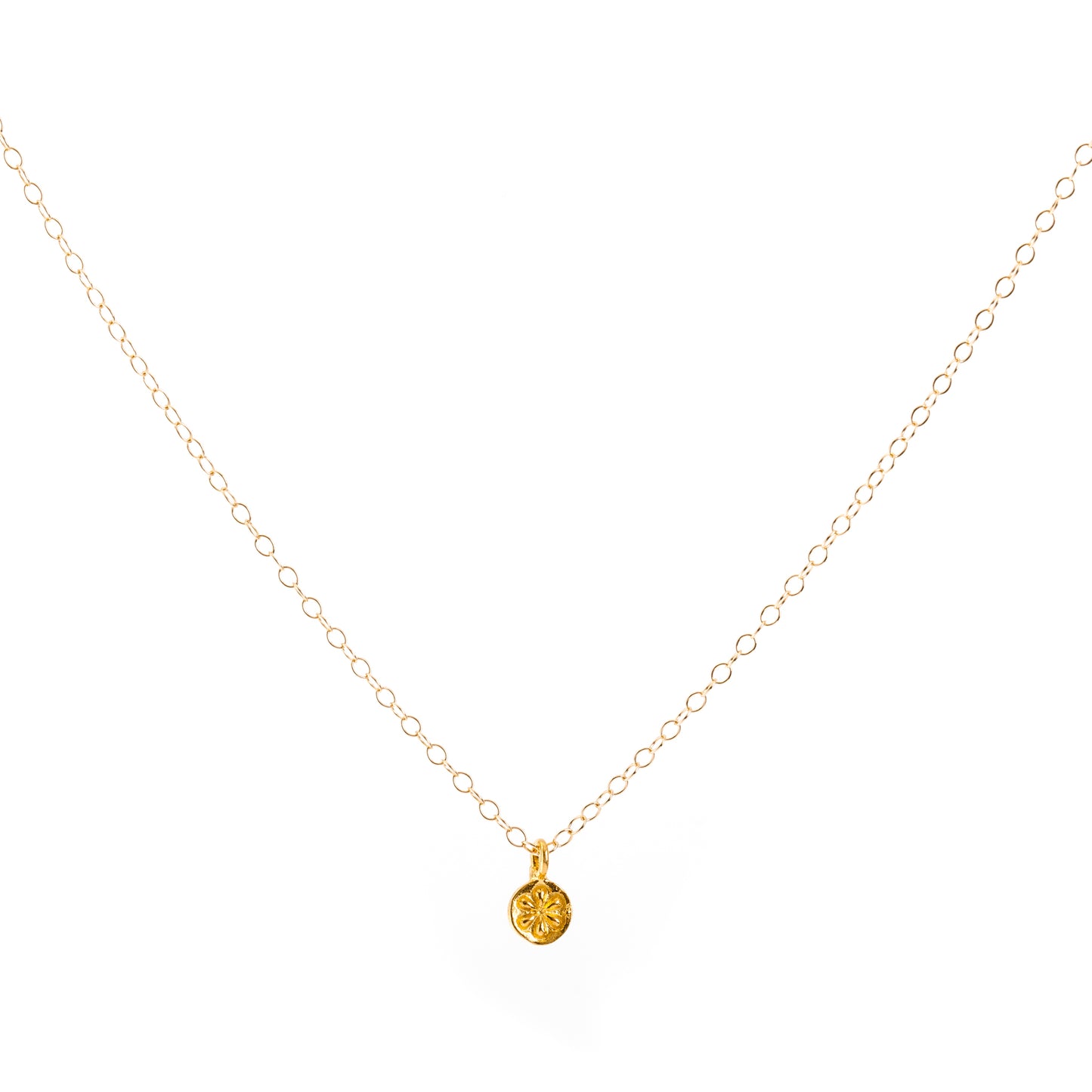 Minimal Gold Daisy Flower Necklace