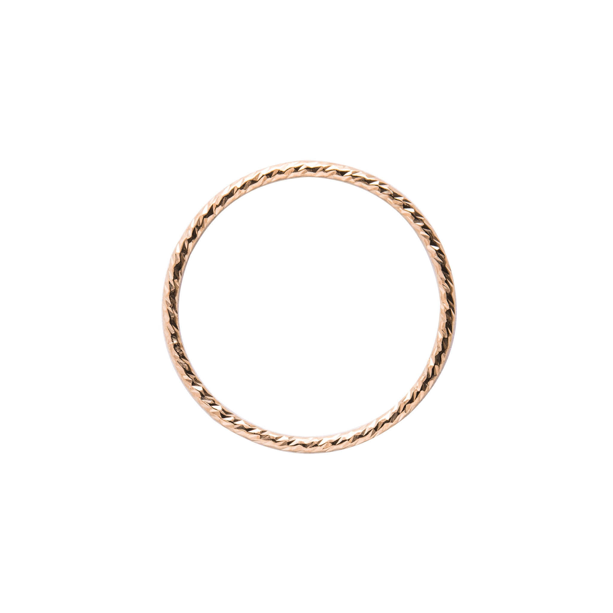 Minimal Gold Textured Stacking Ring