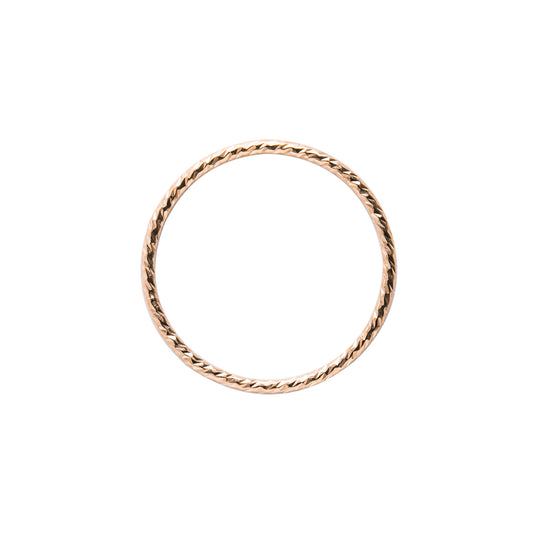 Minimal Gold Textured Stacking Ring