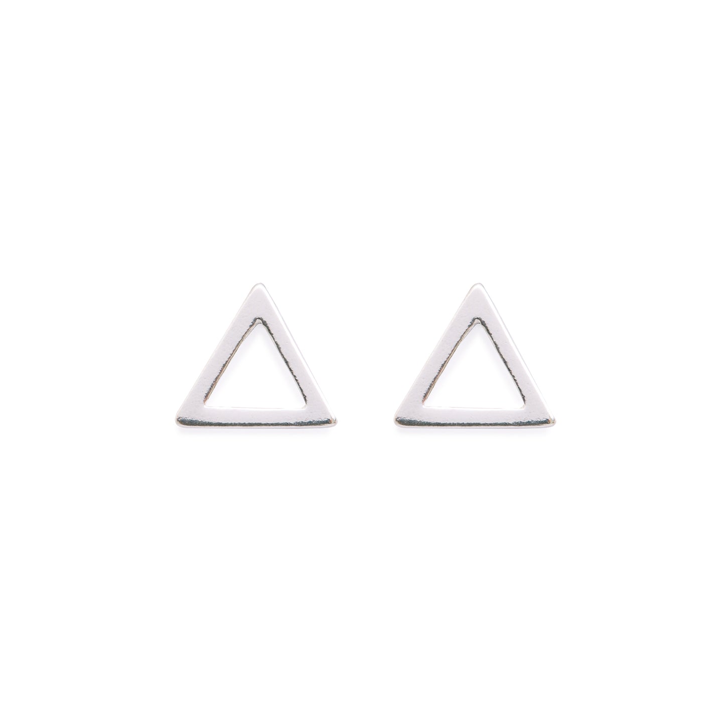 Silver Triangle Studs