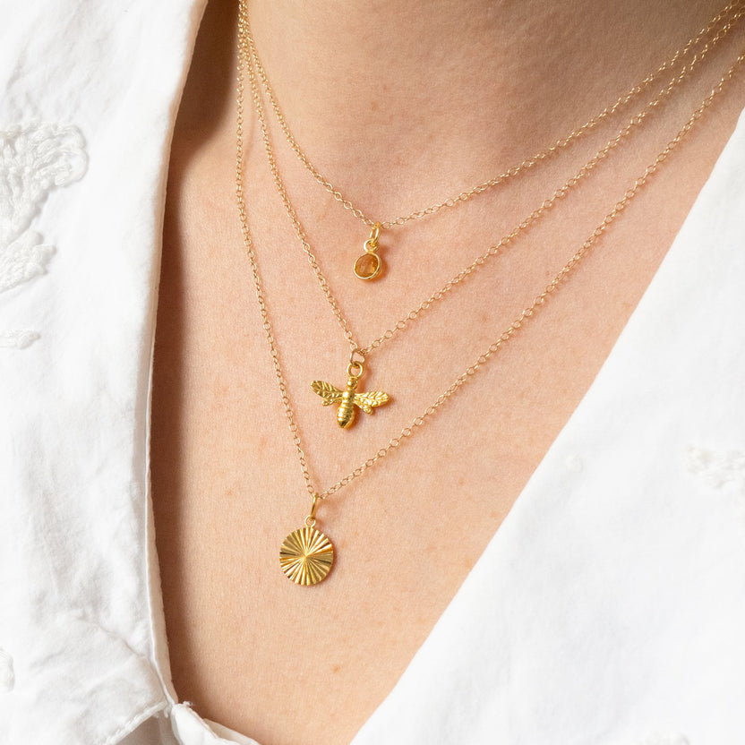 Crimped Gold Vermeil Necklace