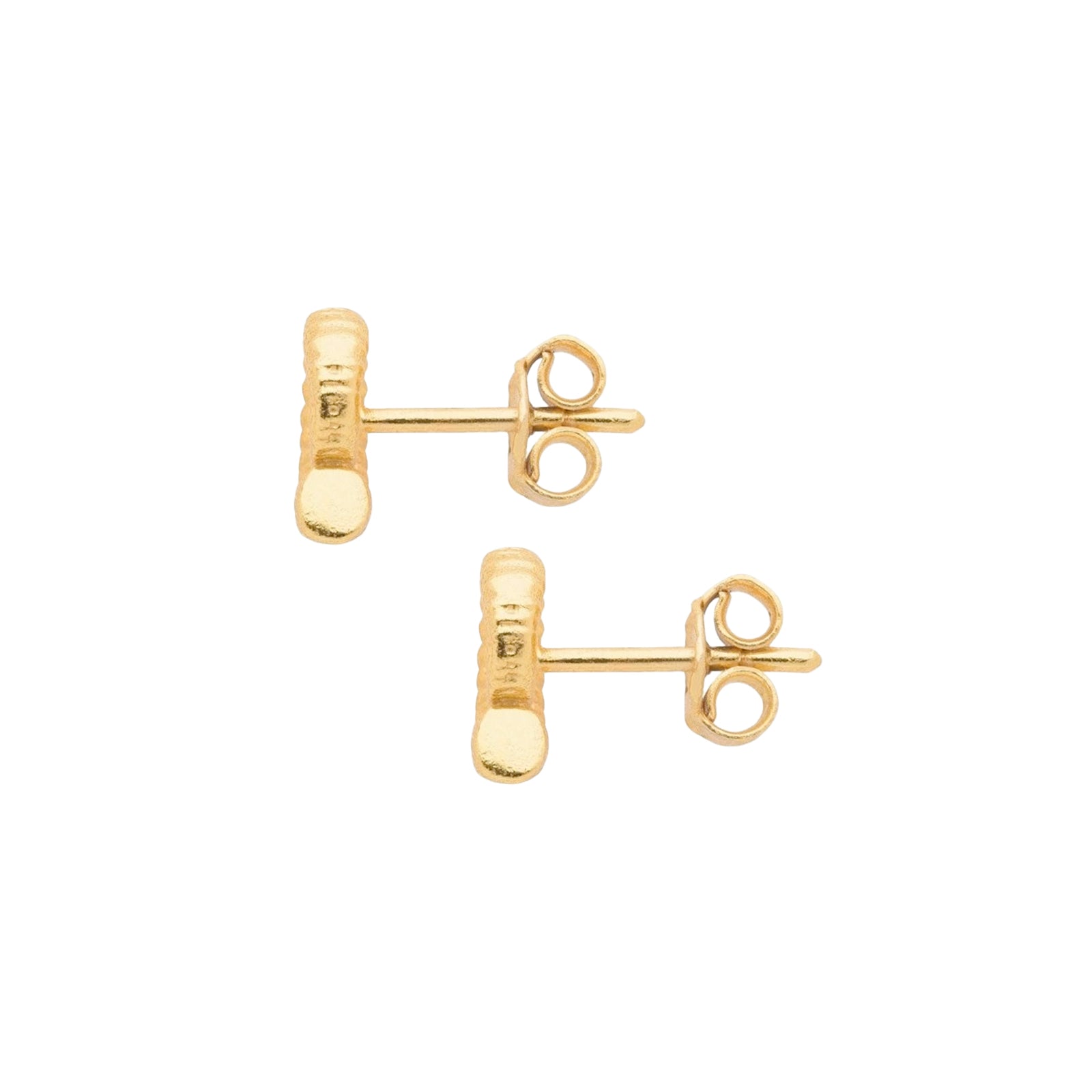 Gold Ammonite Stud Earrings