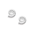 Silver Ammonite Stud Earrings