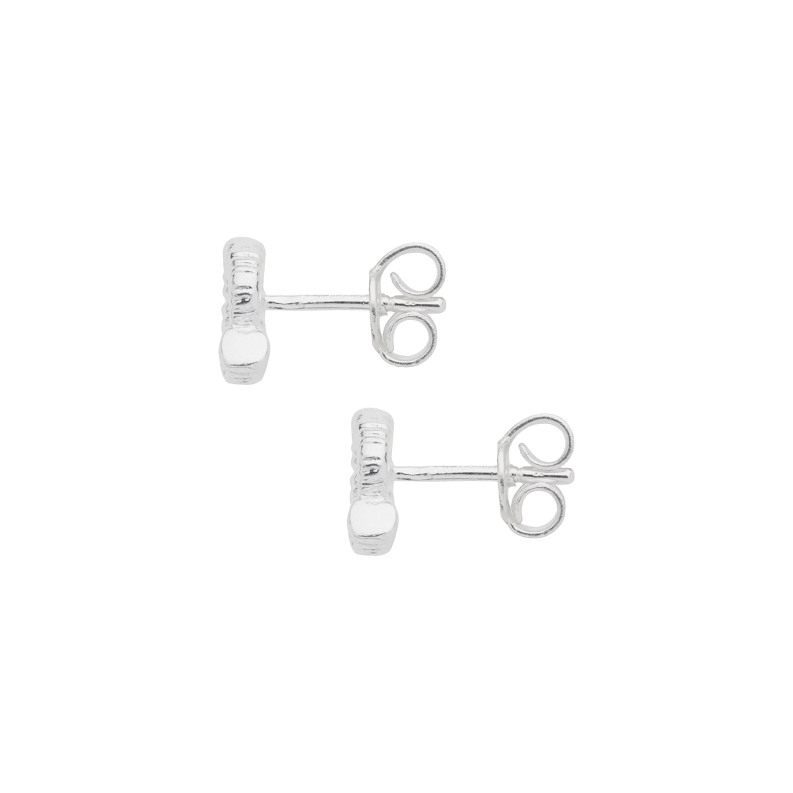 Silver Ammonite Stud Earrings
