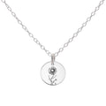 Silver Daisy April Birth Flower Necklace