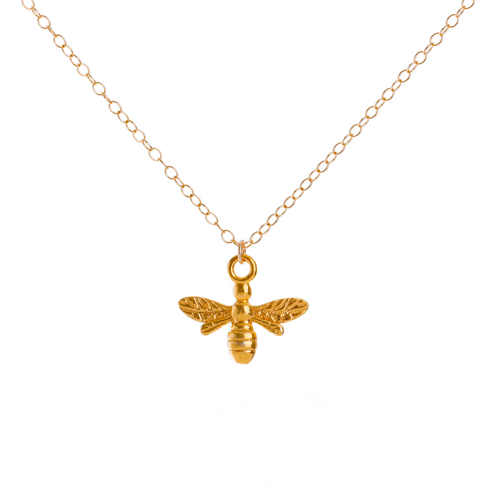 Minimalist Gold Bee Necklace