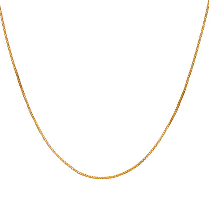 Sustainable Gold Box Chain Necklace
