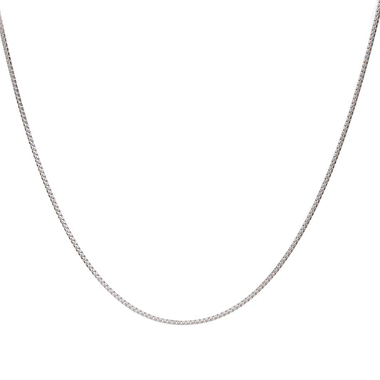 Sustainable Silver Box Chain Necklace