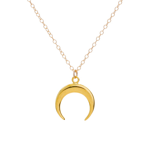 Gold Crescent Necklace