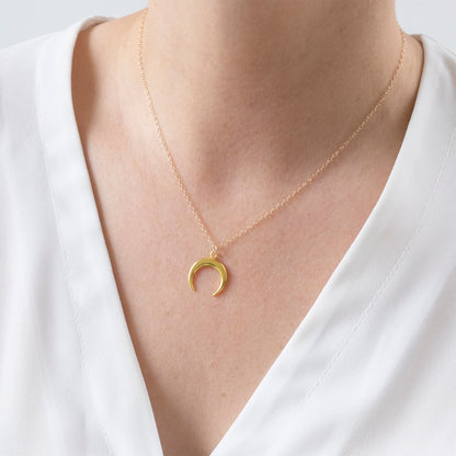 Gold Crescent Necklace