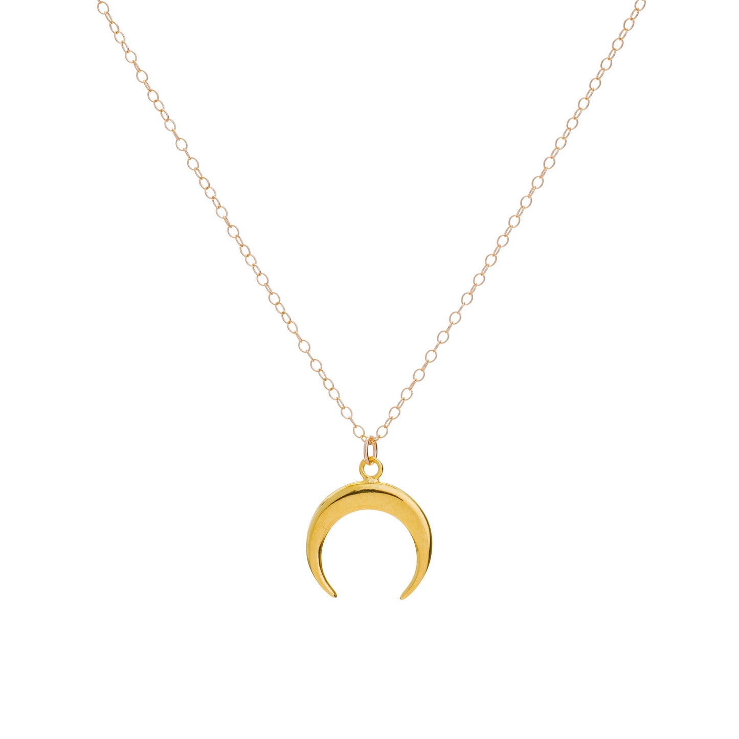 Gold Crescent Necklace