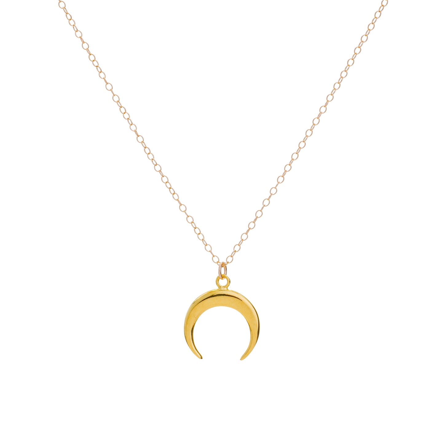 Gold Crescent Necklace