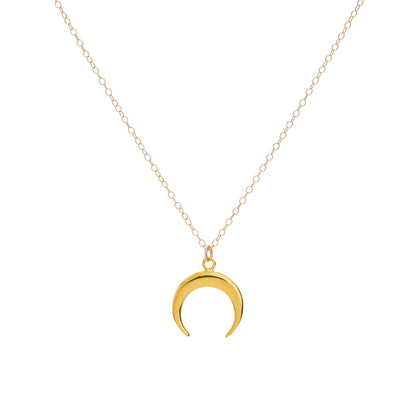 Gold Crescent Necklace