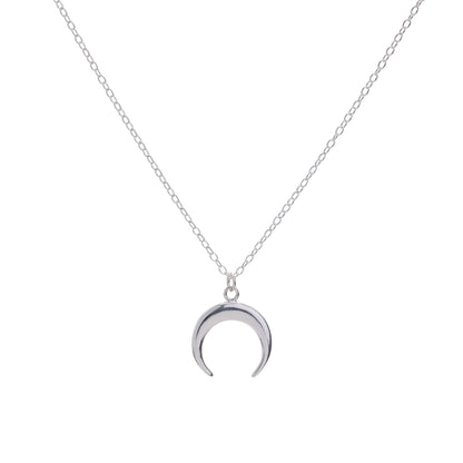 Silver Crescent Necklace