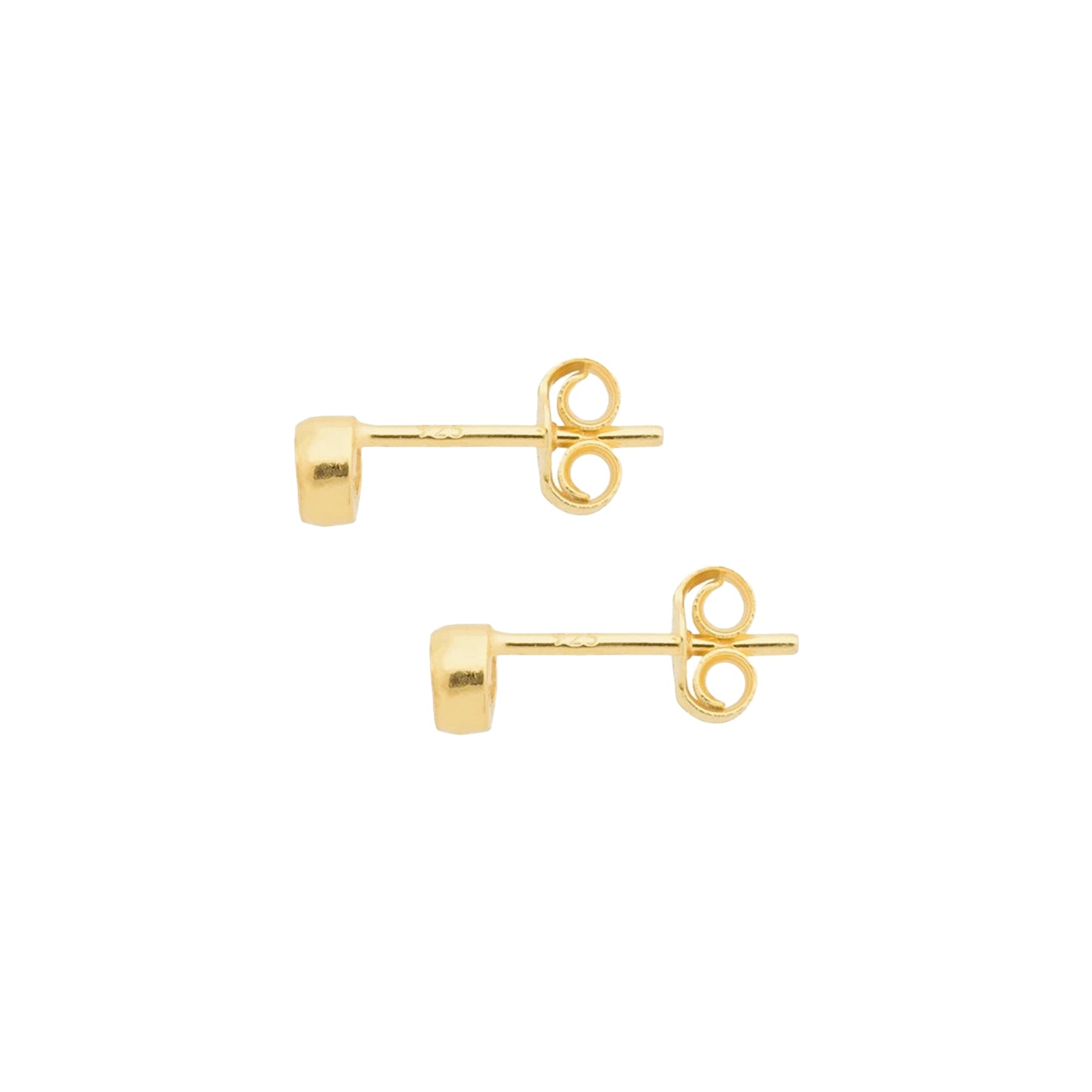Gold Cubic Zirconia Stud Earrings