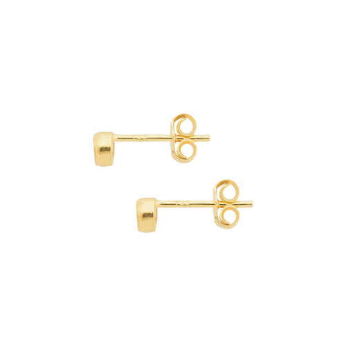 Gold Cubic Zirconia Stud Earrings