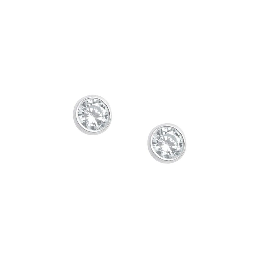 Silver Cubic Zirconia Stud Earrings
