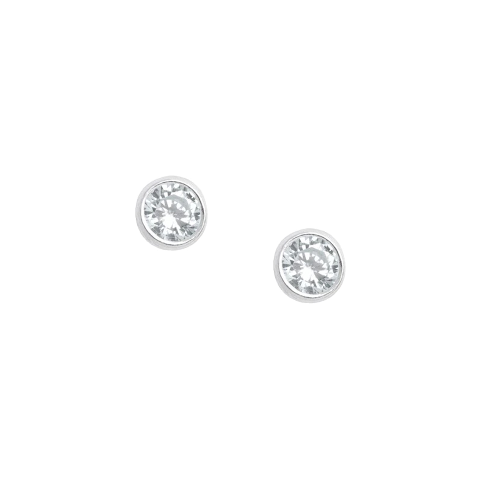 Silver Cubic Zirconia Stud Earrings