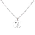 Silver Narcissus December Birth Flower Necklace