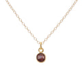 Gold Garnet January Birthstone Necklace