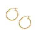 Gold Beaded Hoop Earrings