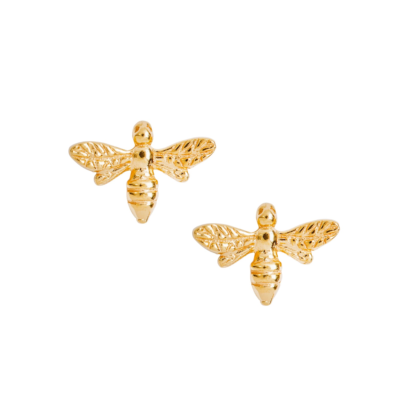 Gold Bee Earrings