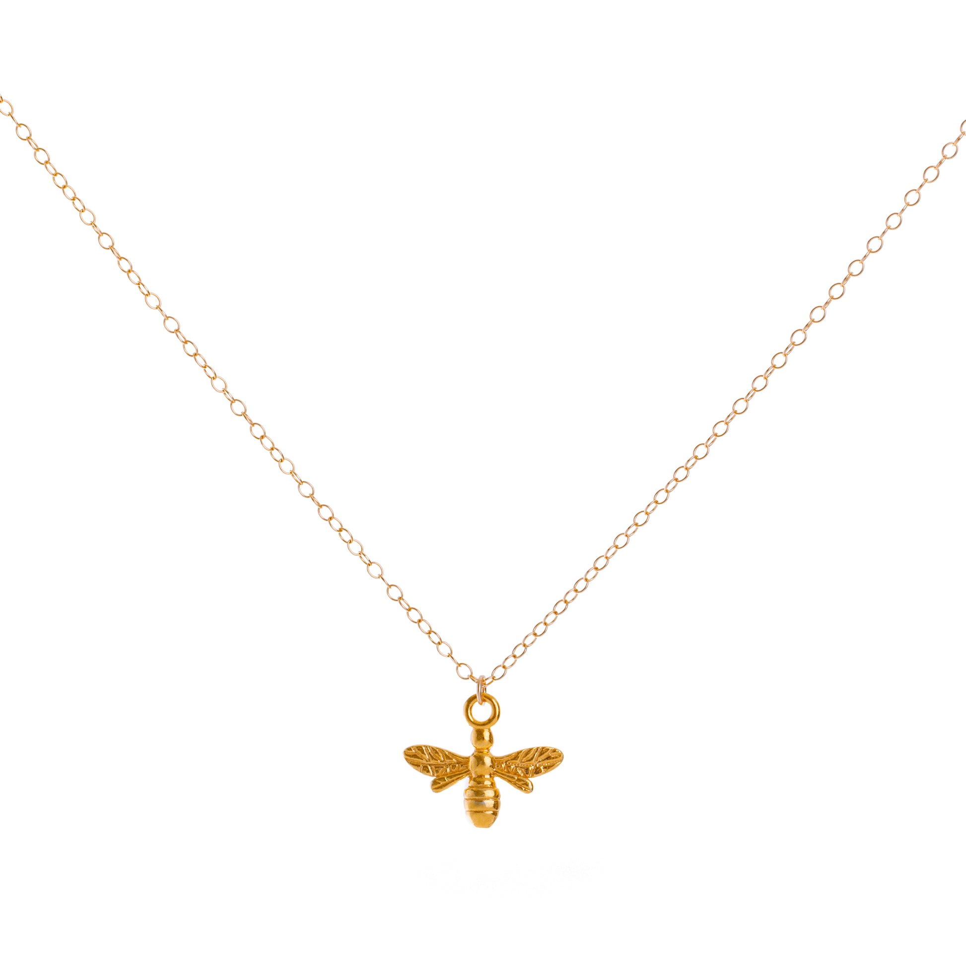 Minimalist Gold Bee Necklace