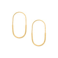 Gold Elongated Hoops