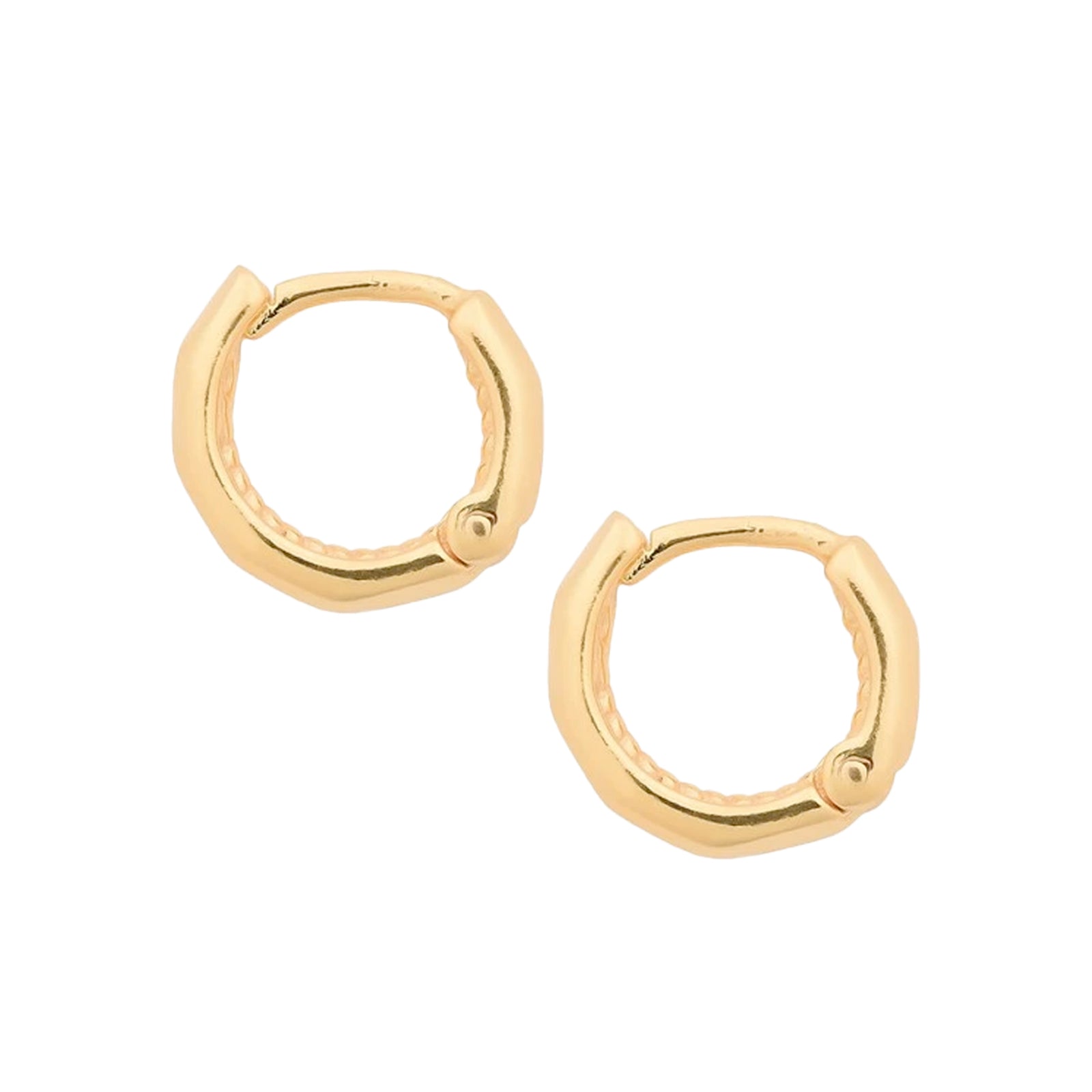 Gold Organic Huggie Hoops