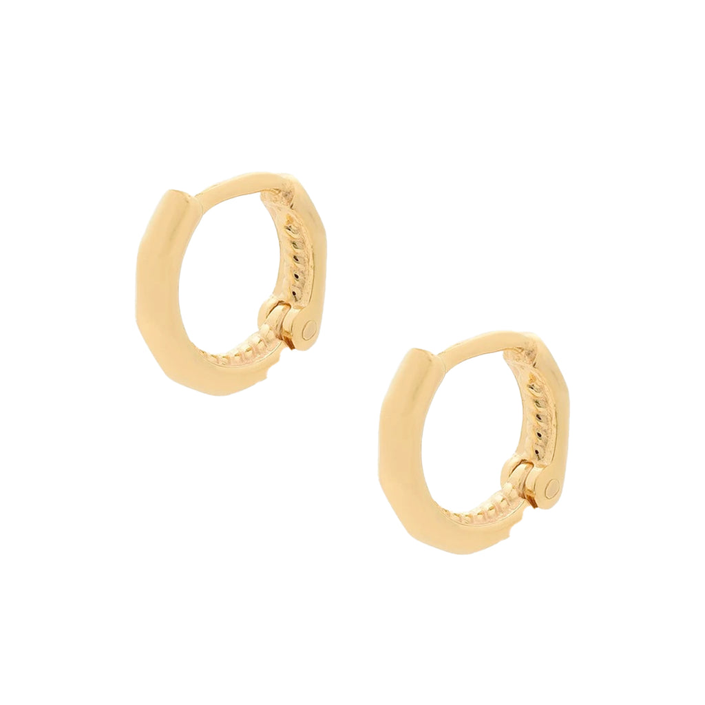 Gold Organic Huggie Hoops