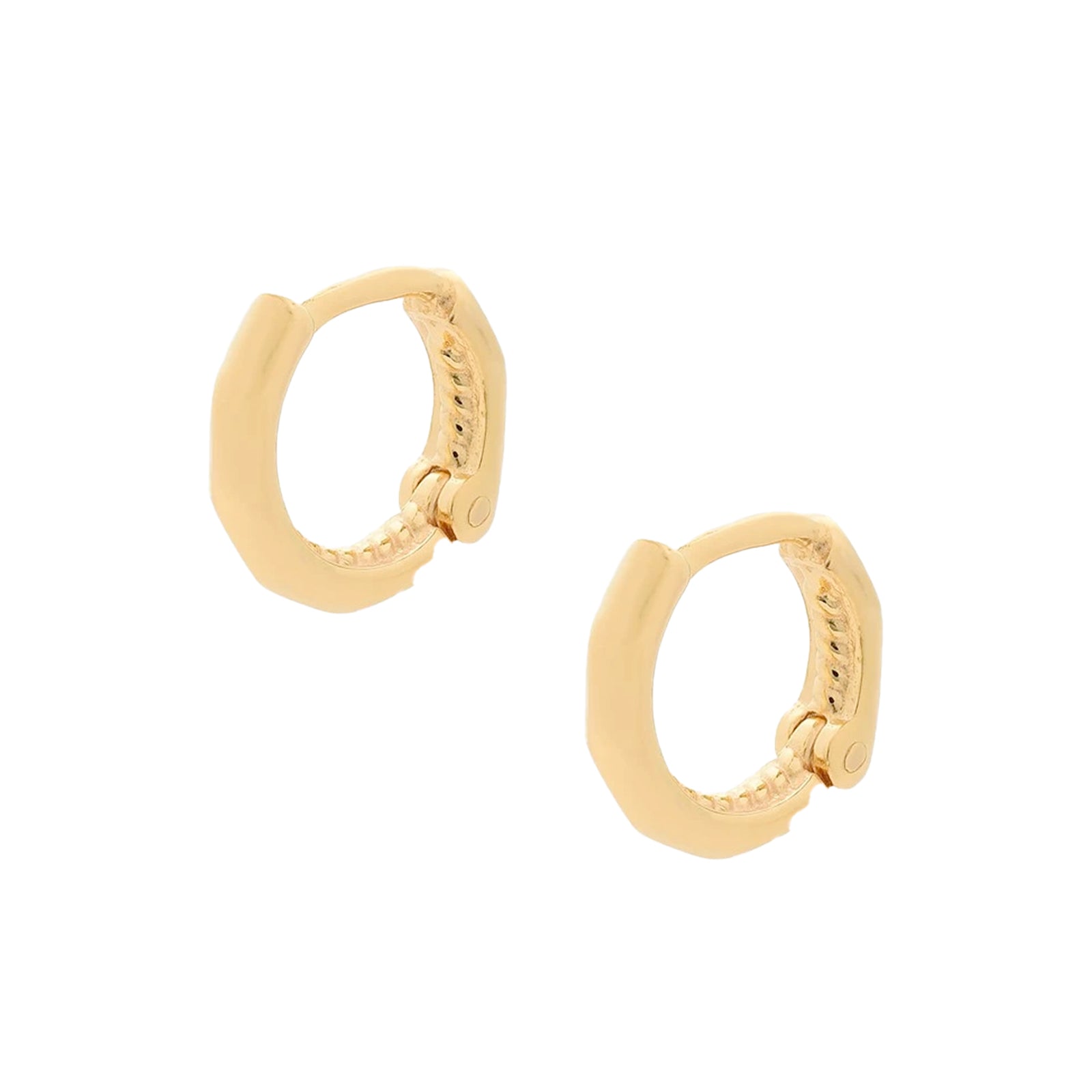 Gold Organic Huggie Hoops