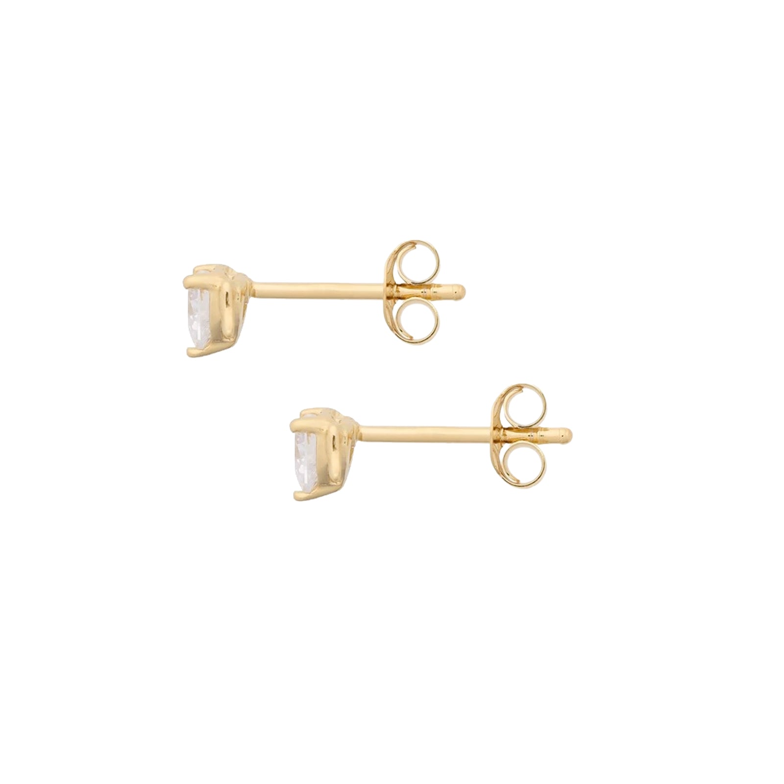 Gold Winged Heart Earrings