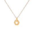 Gold Hexagon Rays Necklace