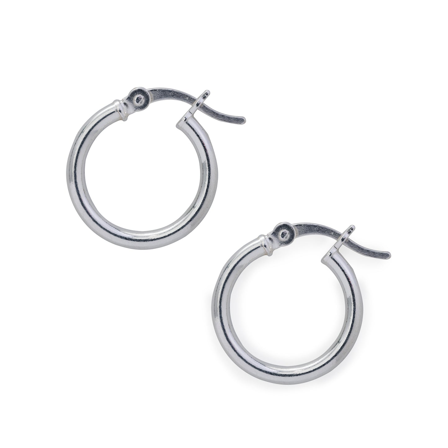 Silver Hinged Hoop Earrings