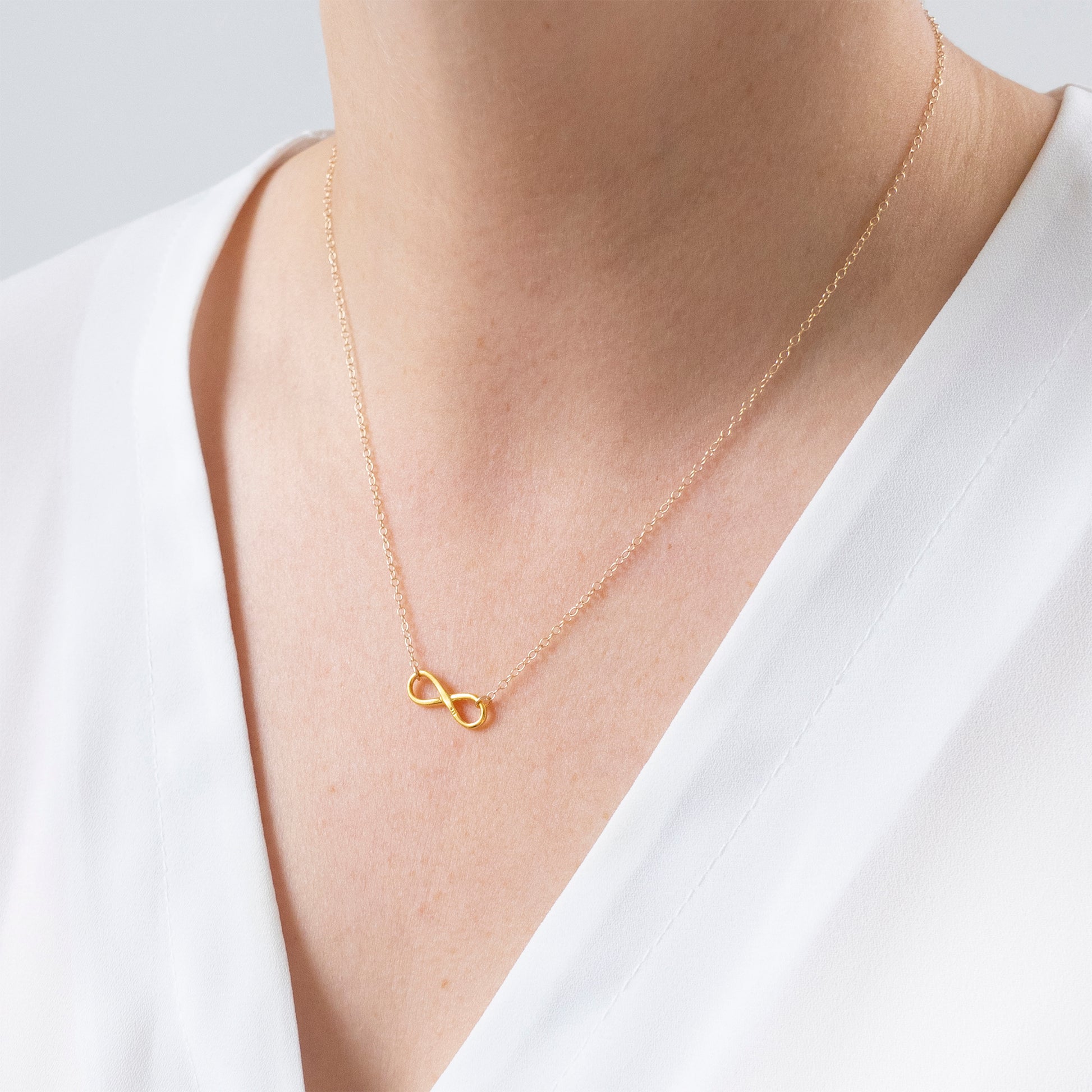 Gold Infinity Loop Necklace