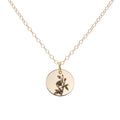 Gold Rose June Birth Flower Necklace