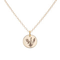Gold Lily May Birth Flower Necklace